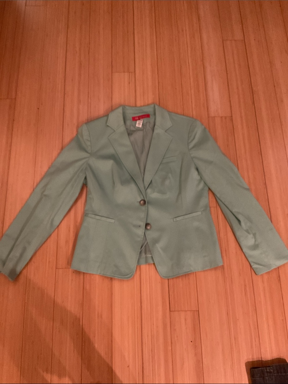 Talbots Light Mint Green Two-Button Womens Blazer